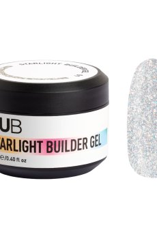 Моделирующий гель для ногтей NUB Starlight Builder Gel со светоотражающим эффектом, 01, 12 мл