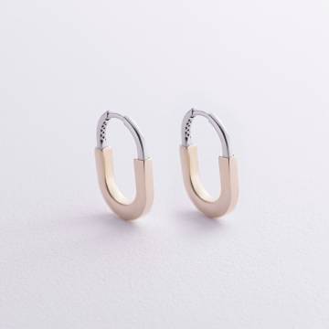 Серьги "Camilla" mini (желтое, белоe золото) с08884 Серьги "Camilla" mini (желтое, белоe золото) с08884