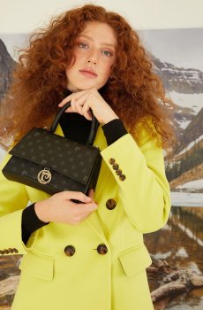 Pierre Cardin Paris Printed Structured Handheld Bag
