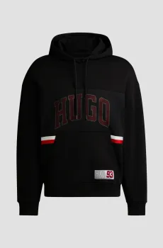 Мужское черное худи Черный S HUGO 50510166;001