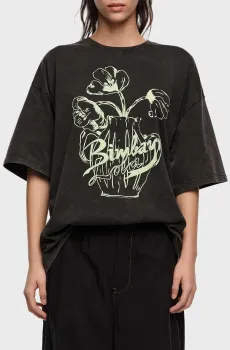 Женская черная футболка Черный L Bimba Y Lola 261BR7442.10035