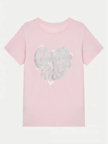 Guess Футболка K5RI02 K6YW4 Рожевий Regular Fit Guess Футболка K5RI02 K6YW4 Рожевий Regular Fit