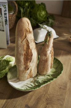 Блюдо у формі листка капусти - зелений