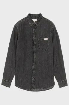 Мужская темно-серая джинсовая рубашка CASUAL CLASSIC Серый S Calvin Klein Jeans LV040BM733