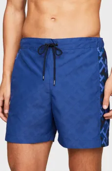 Мужские темно-синие плавательные шорты с узором MEDIUM DRAWSTRING PRINT Синий S Tommy Hilfiger UM0UM03211