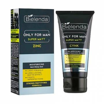 Гель для лица Bielenda Only for men, увлажняющий Super mat, 50 мл Гель для лица Bielenda Only for men, увлажняющий Super mat, 50 мл