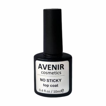 Топовое покрытие для ногтей Avenir Cosmetics No Sticky Top Coat без липкого слоя, 10 мл Топовое покрытие для ногтей Avenir Cosmetics No Sticky Top Coat без липкого слоя, 10 мл