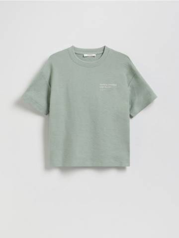 Reserved - Футболка великого розміру - синьо-зелений - 087CJ-67X