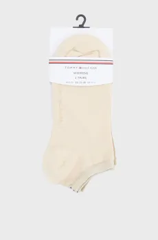 Женские бежевые носки (2 пары) SNEAKER Бежевый 35-38 Tommy Hilfiger 343024001