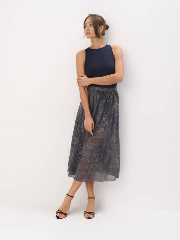 Mohito - Шифонова спідниця - сірий - 32
