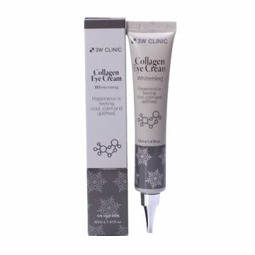 Крем для кожи вокруг глаз 3W Clinic Collagen Eye Cream Whitening осветляющий, 40 мл Крем для кожи вокруг глаз 3W Clinic Collagen Eye Cream Whitening осветляющий, 40 мл