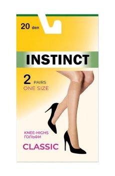 Гольфы женские Instinct Classic, 20 DEN, Natural, размер 23-25, 2 пары
