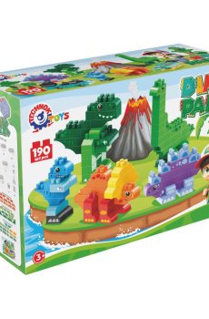 Конструктор блочный TechnoK Дино, в коробке, от 3 лет, 190 деталей (2222)