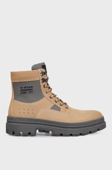 Мужские бежевые нубуковые ботинки Arron Lace Mid M Бежевый 43 G-Star RAW D25773,01