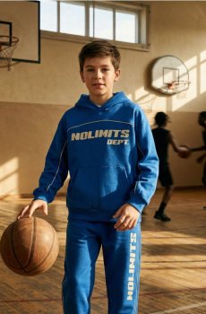 Кофта з написом - синій