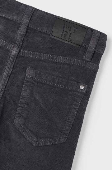 Детские вельветовые брюки Mayoral sztruks slim fit basi цвет серый однотонные 537 Детские вельветовые брюки Mayoral sztruks slim fit basi цвет серый однотонные 537
