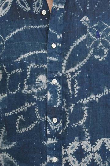 Льняная рубашка Polo Ralph Lauren regular итальянский воротник 710934647 Льняная рубашка Polo Ralph Lauren regular итальянский воротник 710934647