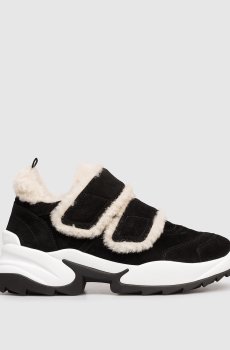 Черные замшевые кроссовки Extreme на меху