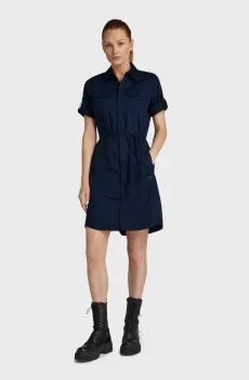 Женское темно-синее платье Open back shirt dress Синий S G-Star RAW D24271,4481