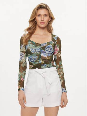 Guess Блузка W4GP24 KBAH2 Зелений Slim Fit Guess Блузка W4GP24 KBAH2 Зелений Slim Fit