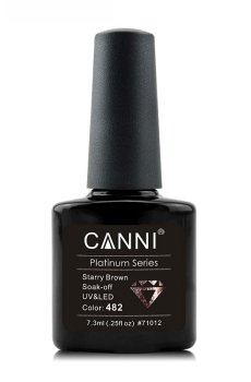 Уценка! Гель-лак жидкая фольга Canni Platinum Series Soak-off UV&LED 482 светлая бронза, 7.3 мл