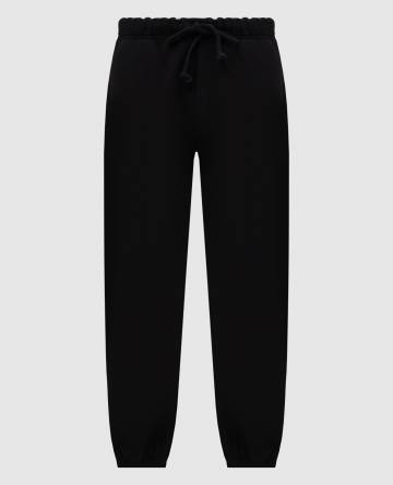 Черные утепленные джоггеры с логотипом