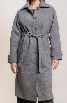 Подовжене пальто - темно-сірий