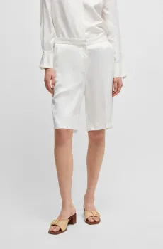 Женские белые шорты Белый 34 BOSS 50537403;100