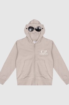 Детская серая спортивная куртка с принтом логотипа
