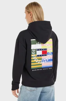 Женское черное худи TJW RLX TJ LUXE 1 HOODIE Черный XS Tommy Jeans DW0DW16131