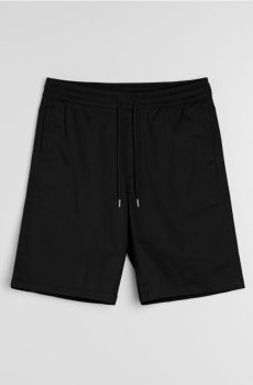 Шорти-джогери з тканини з додаванням бавовни - чорний