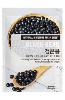 Тканевая маска для лица ORJENA Natural Moisture Mask Sheet Black Bean с экстрактом черной фасоли, 23 мл