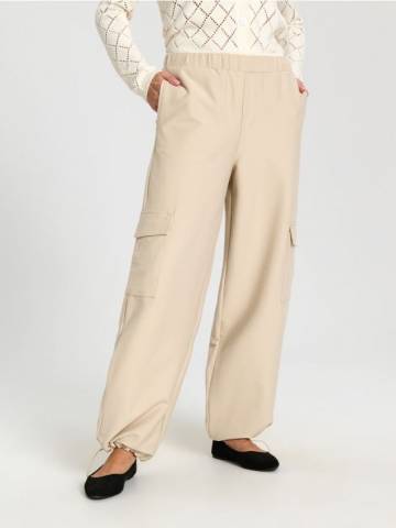 LADIES` TROUSERS - бежевий LADIES` TROUSERS - бежевий