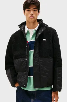 Мужская черная куртка MIX TEDDY Черный L Tommy Jeans DM0DM22066