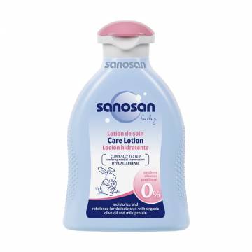 Детский увлажняющий лосьон Sanosan Baby Care Lotion гипоаллергенный, 200 мл