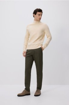 Reserved - Бавовняні штани чінос слім - коричневувато-зелений - 254BK-78X