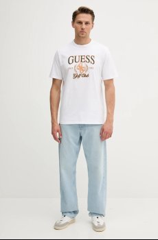 Хлопковая футболка Guess 4G