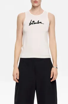 Женская белая майка Белый L Bimba Y Lola 251BR7406.10070
