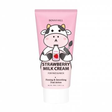 Крем для лица и шеи Bonnyhill Strawberry Milk Cream с экстрактом клубники и молока, 170 мл Крем для лица и шеи Bonnyhill Strawberry Milk Cream с экстрактом клубники и молока, 170 мл