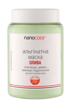 Альгинатная маска для лица NanoCode Nano Algo Олива, для сухой и чувствительной кожи, 140 г