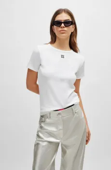Женская белая футболка Белый L HUGO 50512002;100