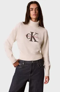 Женский белый свитер LS LOGO Белый XS Calvin Klein LV047H329G