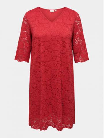 ONLY Carmakoma Коктейльна сукня Summer 15309315 Червоний Regular Fit ONLY Carmakoma Коктейльна сукня Summer 15309315 Червоний Regular Fit