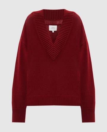 Бордовый пуловер SAGE из кашемира