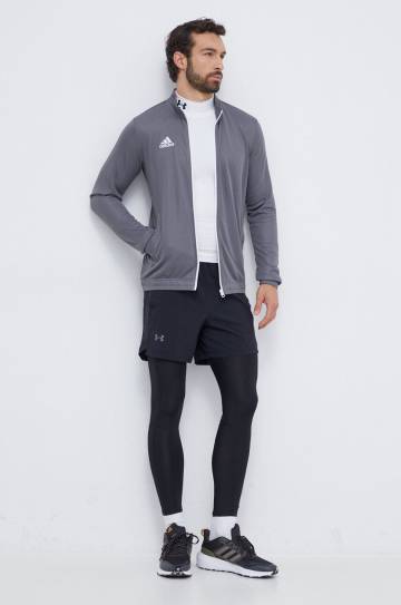 Кофта для тренинга adidas Performance Entrada 22 цвет серый с аппликацией Кофта для тренинга adidas Performance Entrada 22 цвет серый с аппликацией