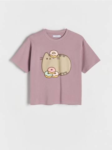 Reserved - Футболка Pusheen - світло-ліловий - 534EX-40X Reserved - Футболка Pusheen - світло-ліловий - 534EX-40X