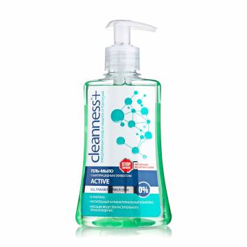 Уценка! Гель-мыло для рук Cleanness+ Active с бактерицидным эффектом, 310 г Уценка! Гель-мыло для рук Cleanness+ Active с бактерицидным эффектом, 310 г