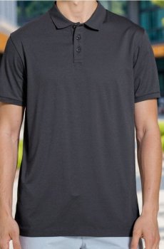 Бавовняна сорочка поло - антрацитовий