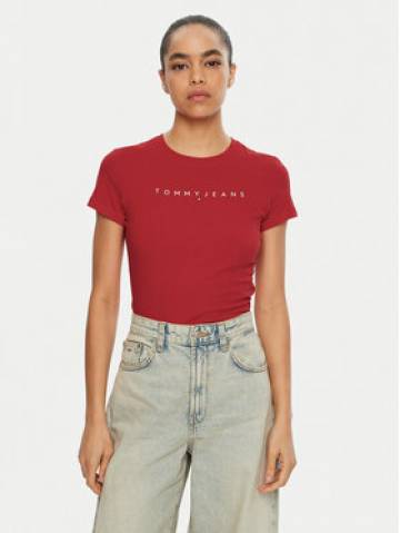 Tommy Jeans Футболка Linear DW0DW18398 Червоний Slim Fit Tommy Jeans Футболка Linear DW0DW18398 Червоний Slim Fit