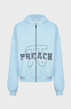 Мужское голубое худи Varsity Zip H GOTS Голубой XL Preach 206293